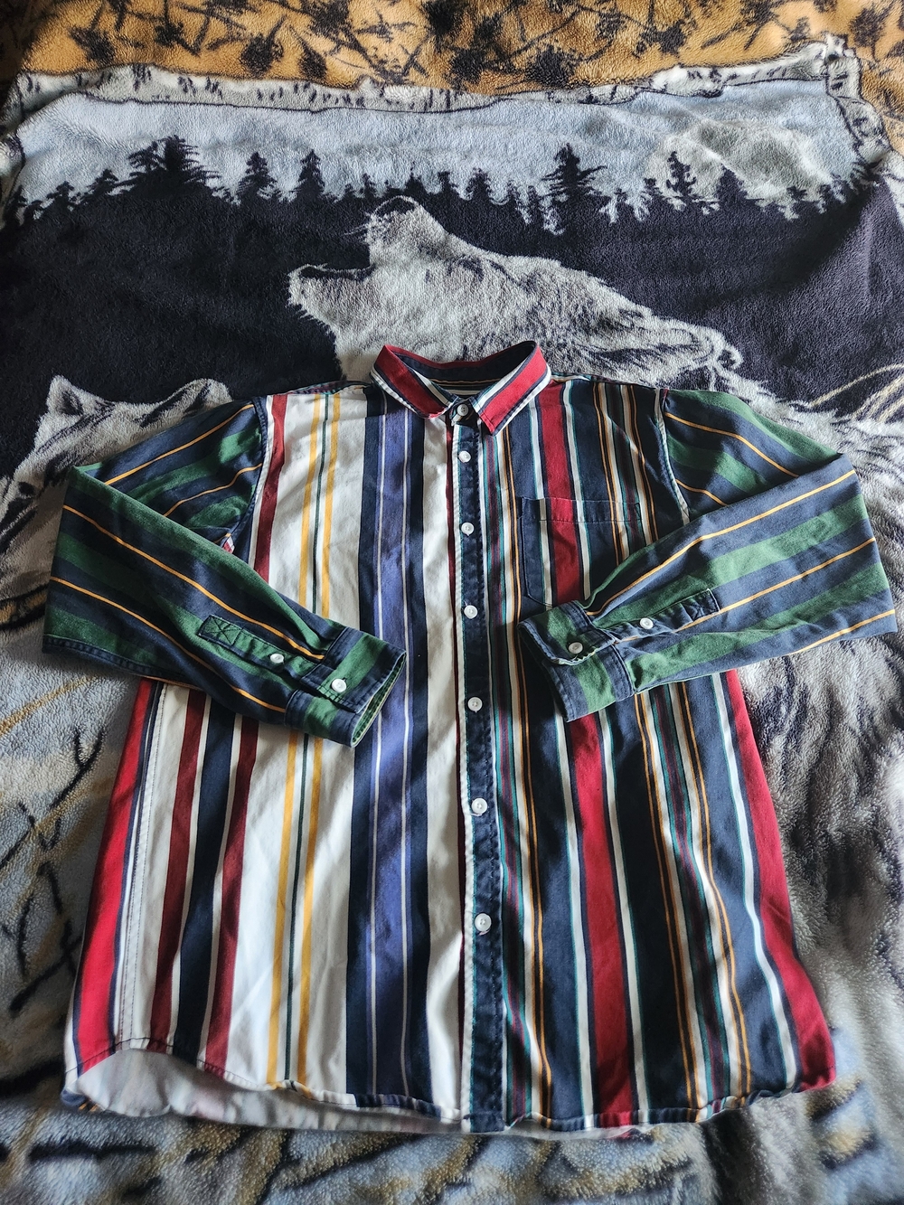 Pacsun Multi Color Striped Button Down Shirt